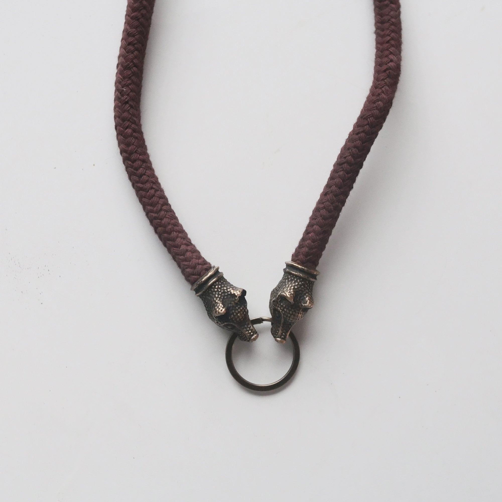 Crimson Bear Knit Necklace