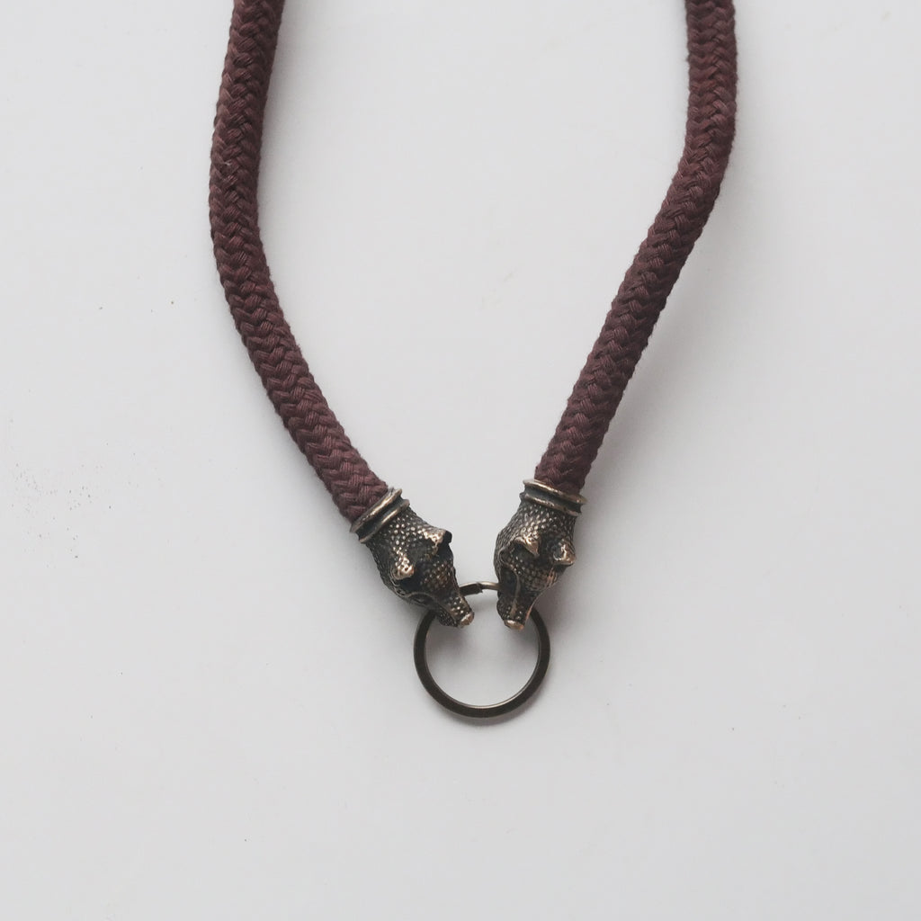 Crimson Bear Knit Necklace