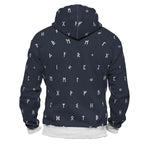 Contrast Futhark Zip Hoodie