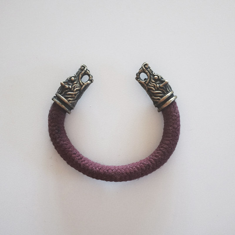 Crimson Wolf Knit Bracelet