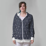 Contrast Futhark Zip Hoodie