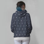 Contrast Futhark Zip Hoodie
