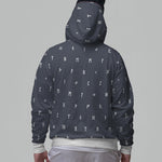 Contrast Futhark Zip Hoodie