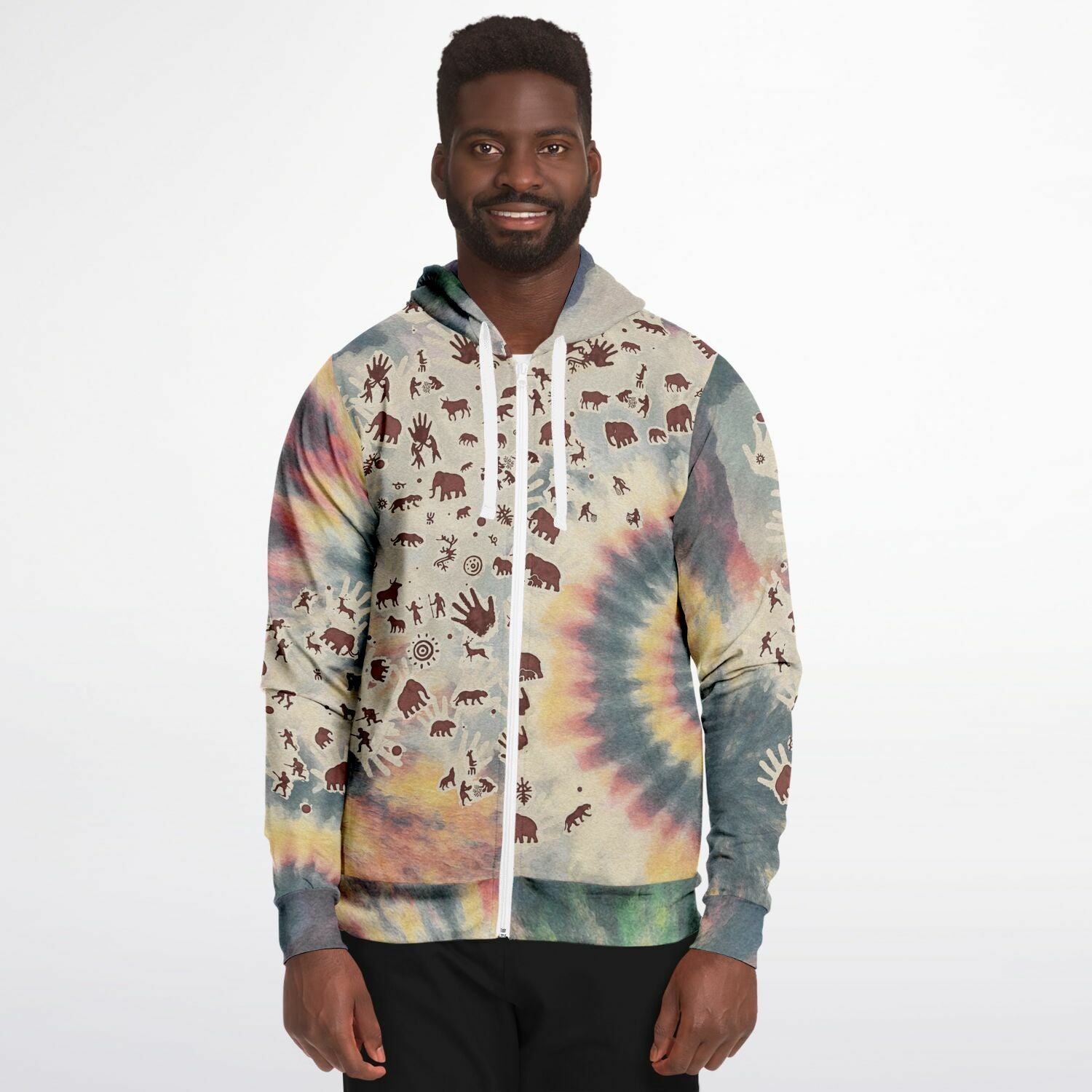 Tie Dye Cavepainting Ziphoodie
