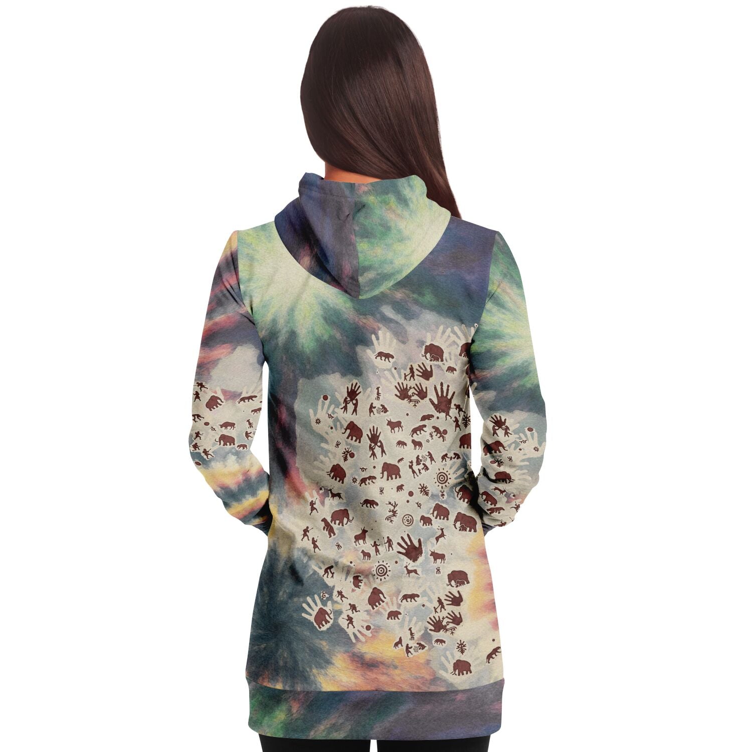 Tie Dye Cavepainting Dresshoodie