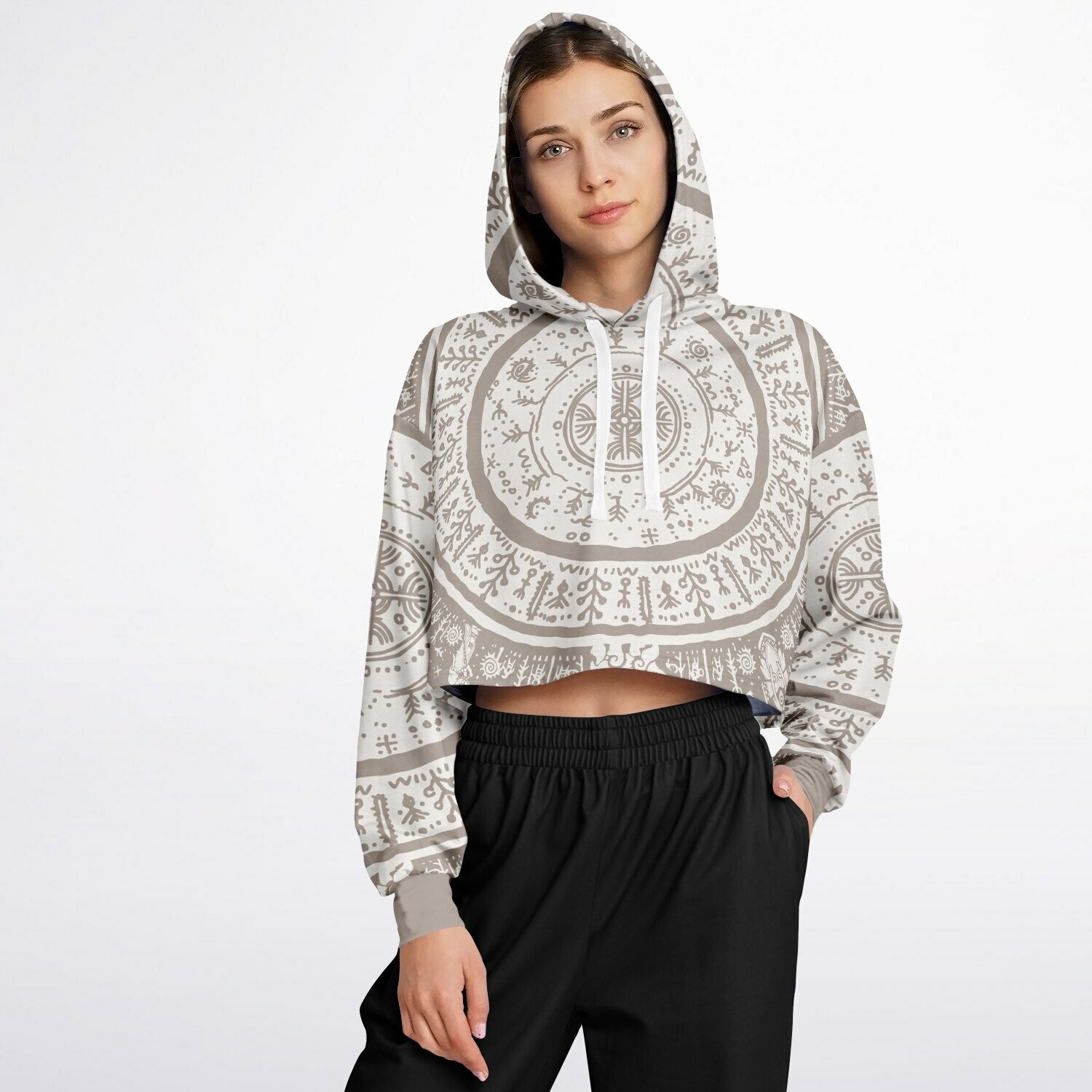 Sun Sigil Croptop Hoodie