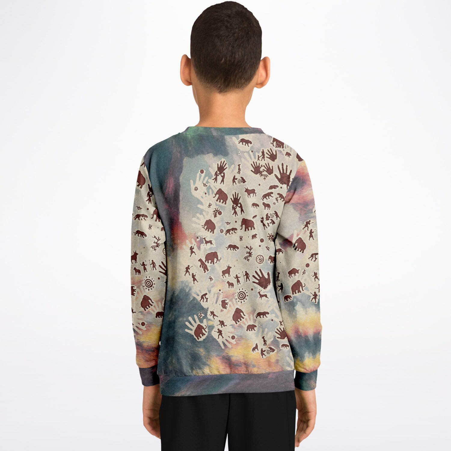 Tie Dye Cavepainting Kids Sweatshirt