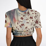 Tie Dye Cavepainting Croptop Sweatshirt