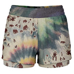 Tie Dye Cavepainting 2-in-1 Shorts (Women)