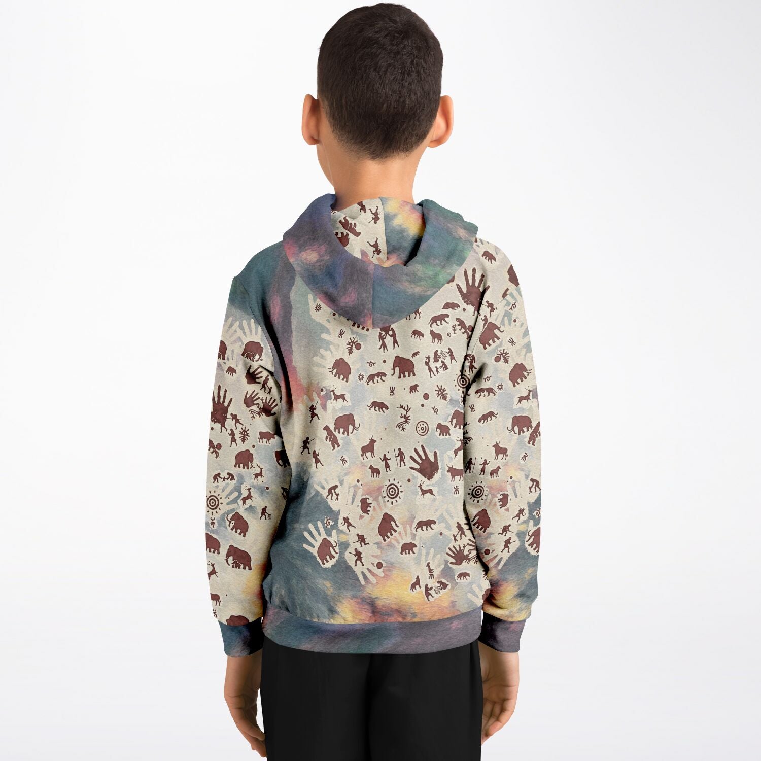 Tie Dye Cavepainting Kids Hoodie