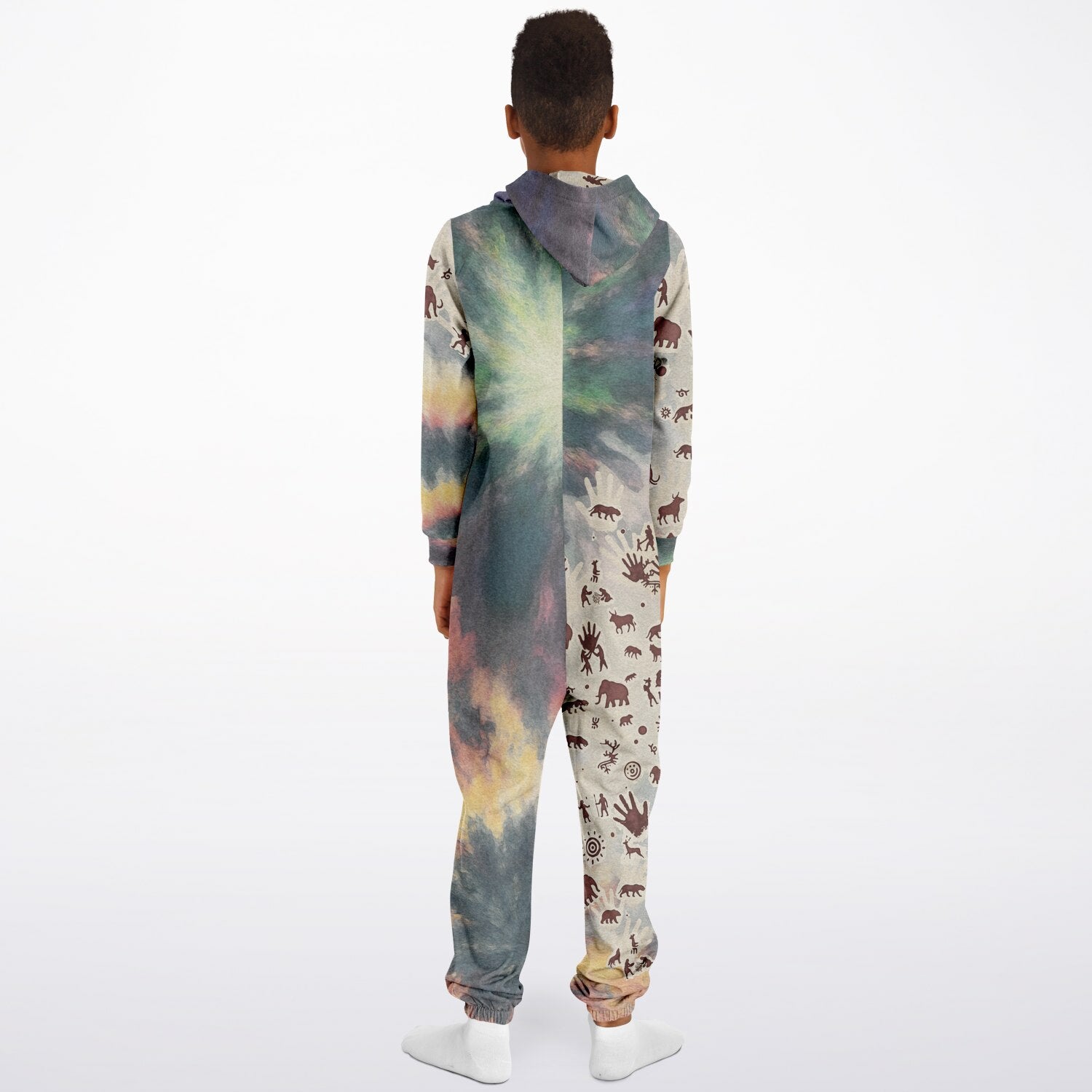 Tie Dye Cavepainting Kids Jumpsuit
