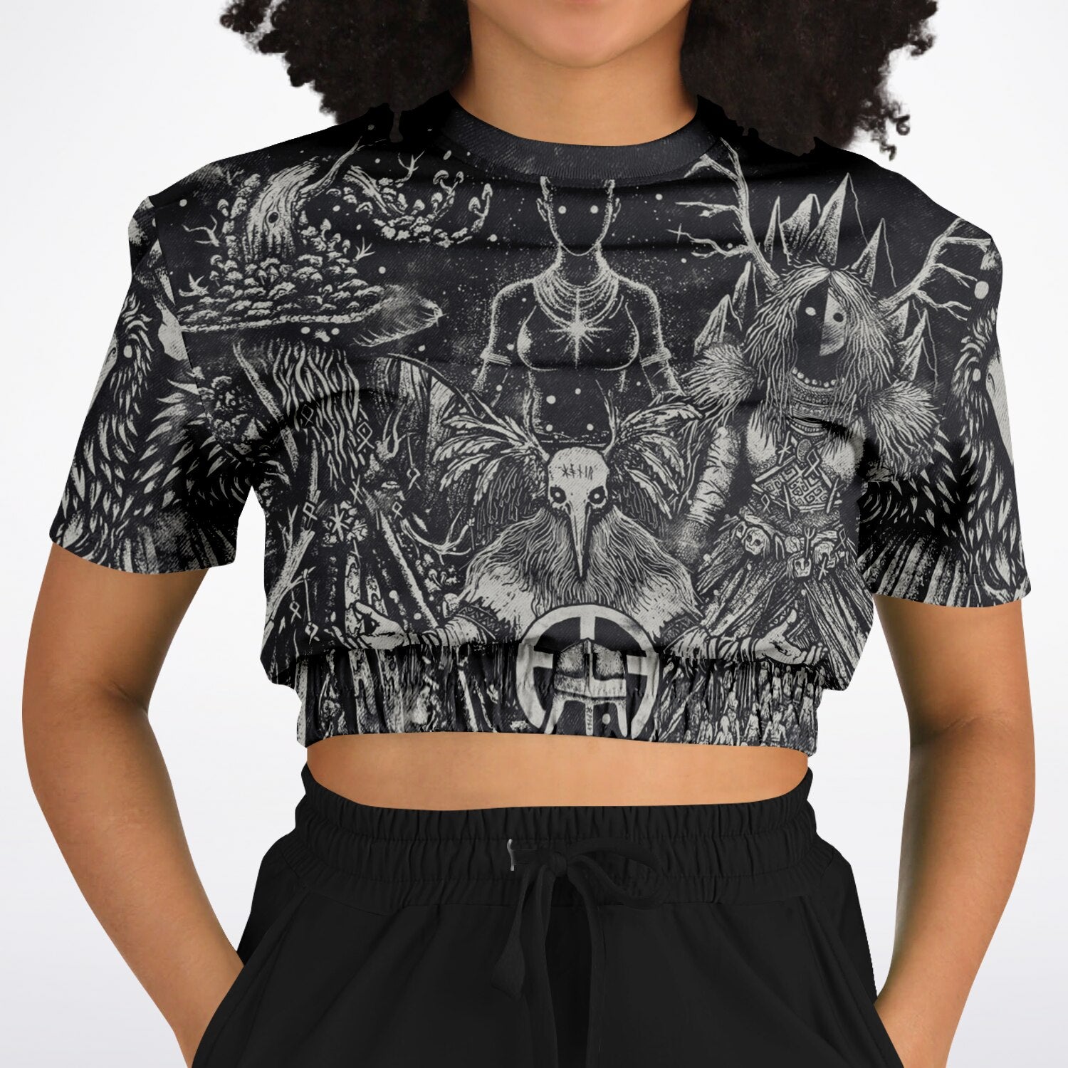 Norse Mythology Croptop Sweatshirt