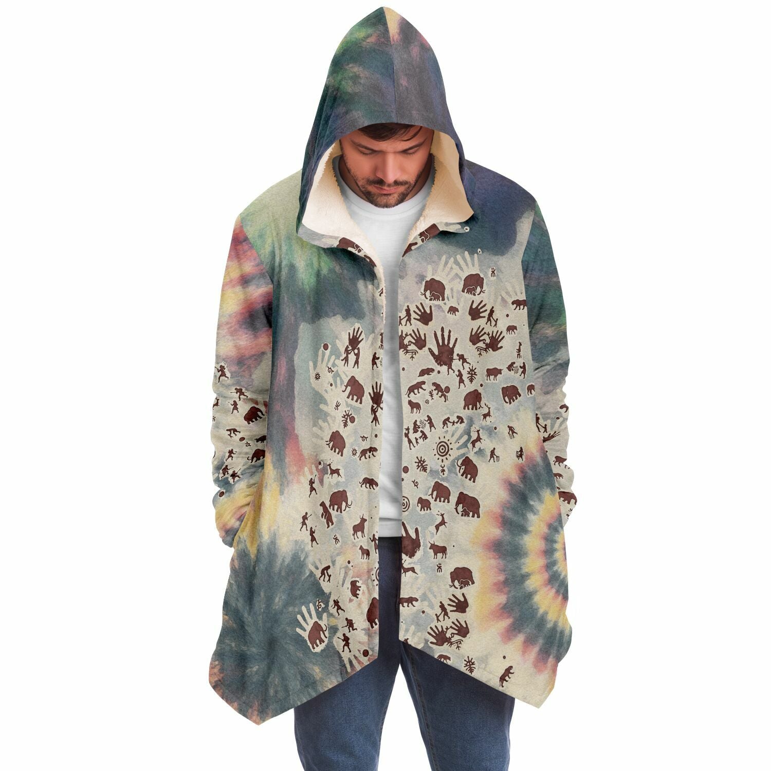 Tie Dye Cavepainting Cloak