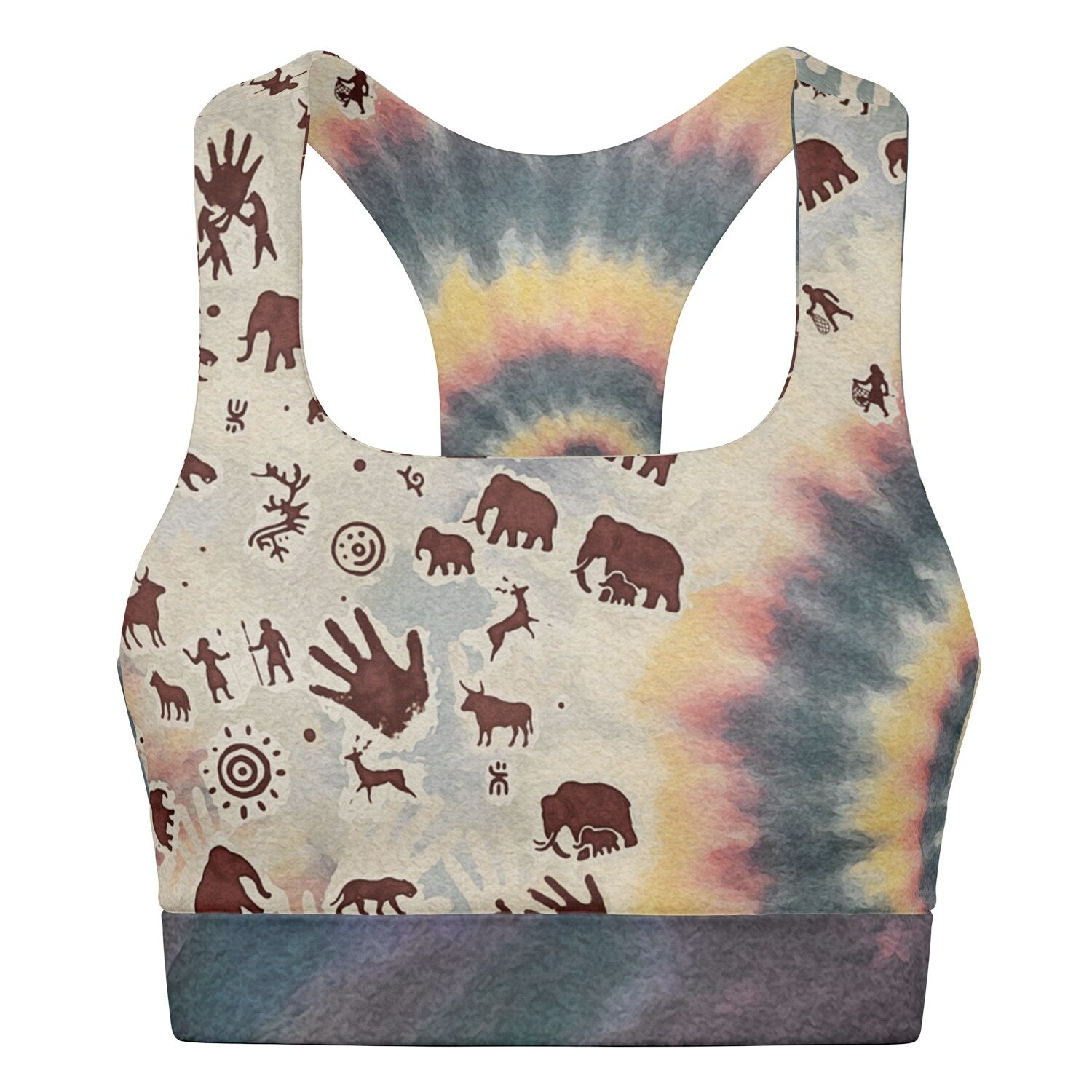 Tie Dye Cavepainting Sportsbra