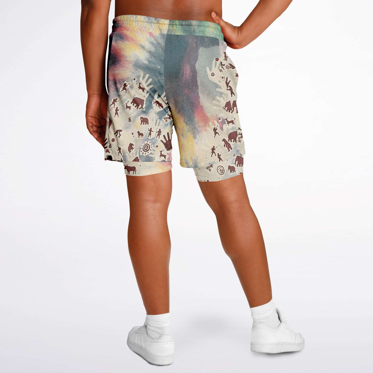 Tie Dye Cavepainting 2-in-1 Shorts (Men)