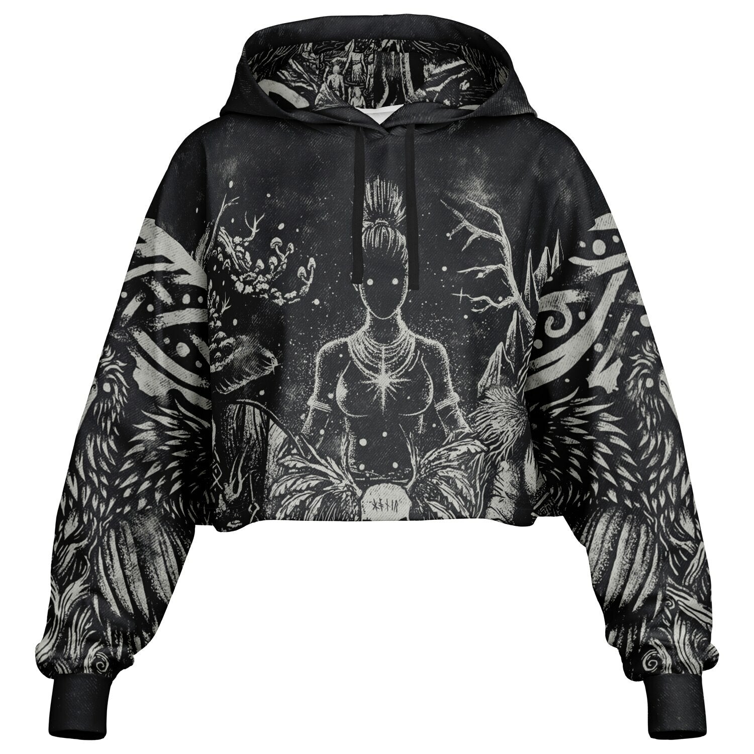 Norse Mythology Croptop Hoodie