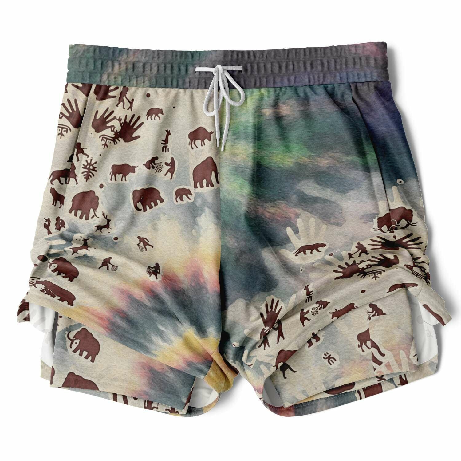 Tie Dye Cavepainting 2-in-1 Shorts (Men)