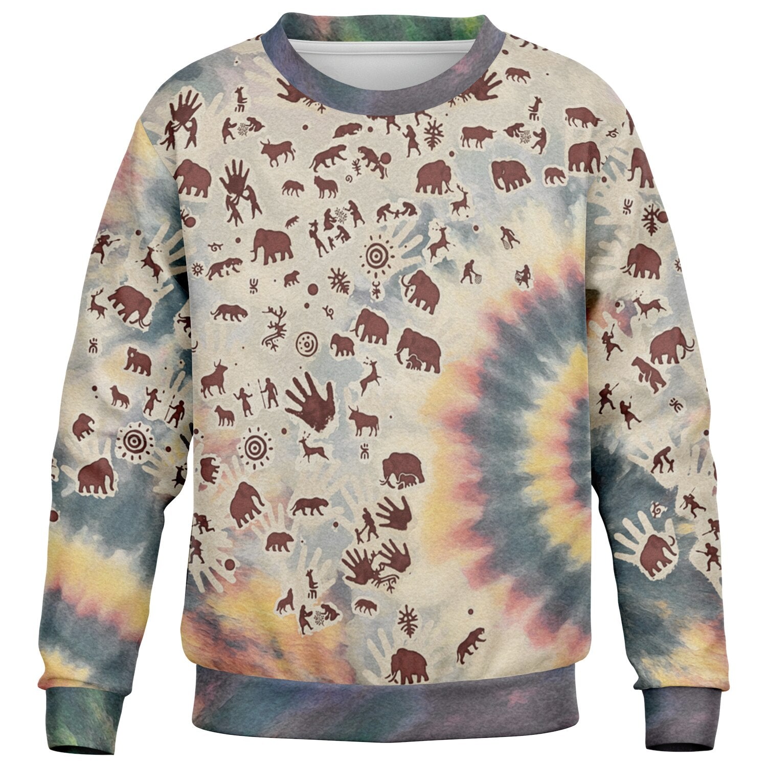 Tie Dye Cavepainting Kids Sweatshirt