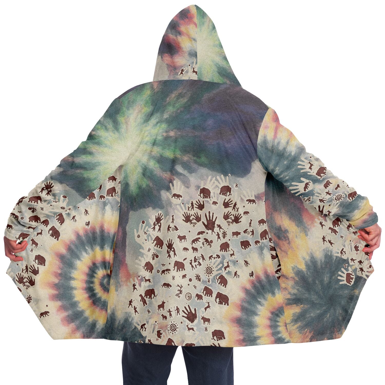 Tie Dye Cavepainting Cloak