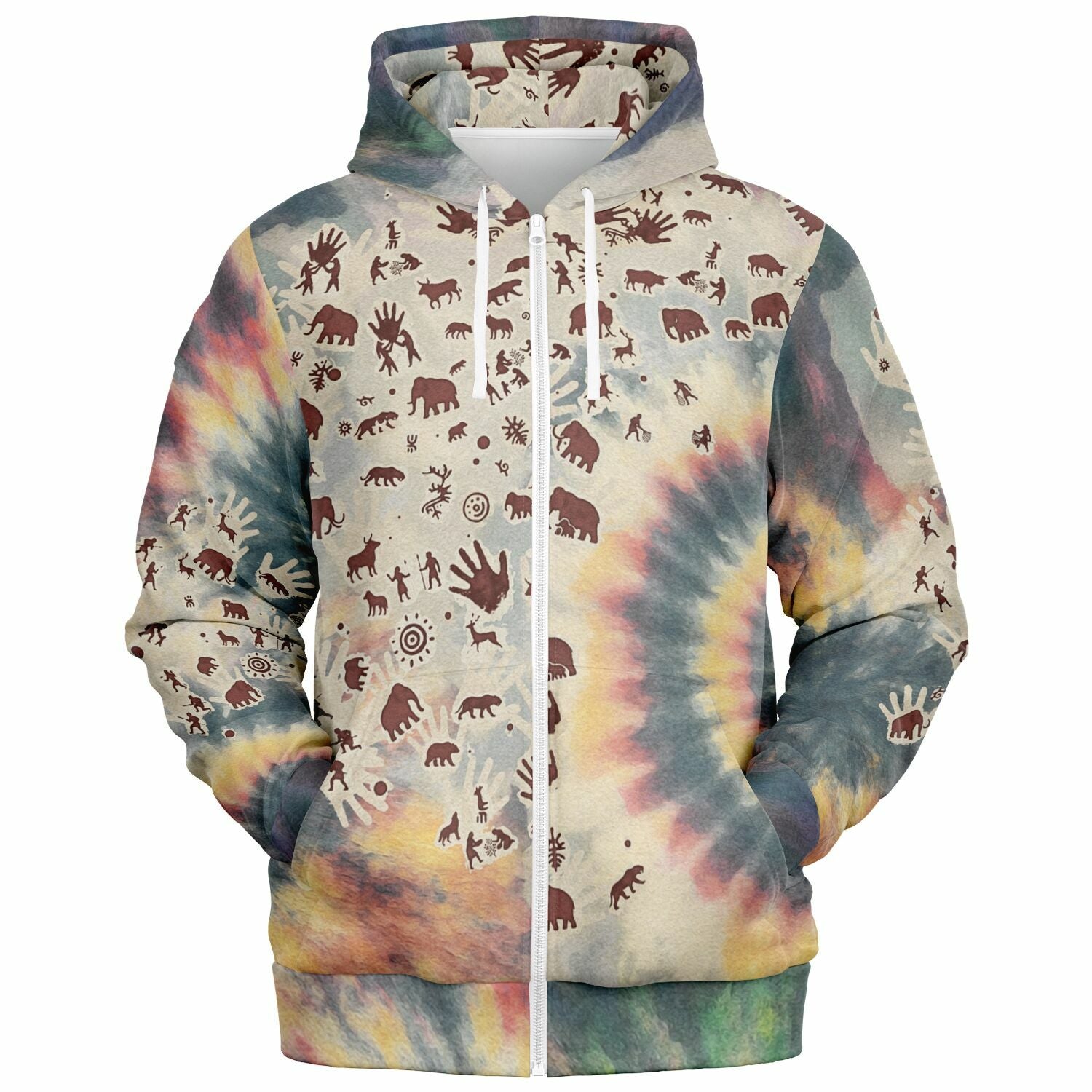 Tie Dye Cavepainting Ziphoodie