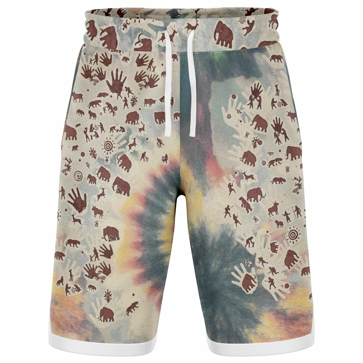 Tie Dye Cavepainting Basketball Shorts