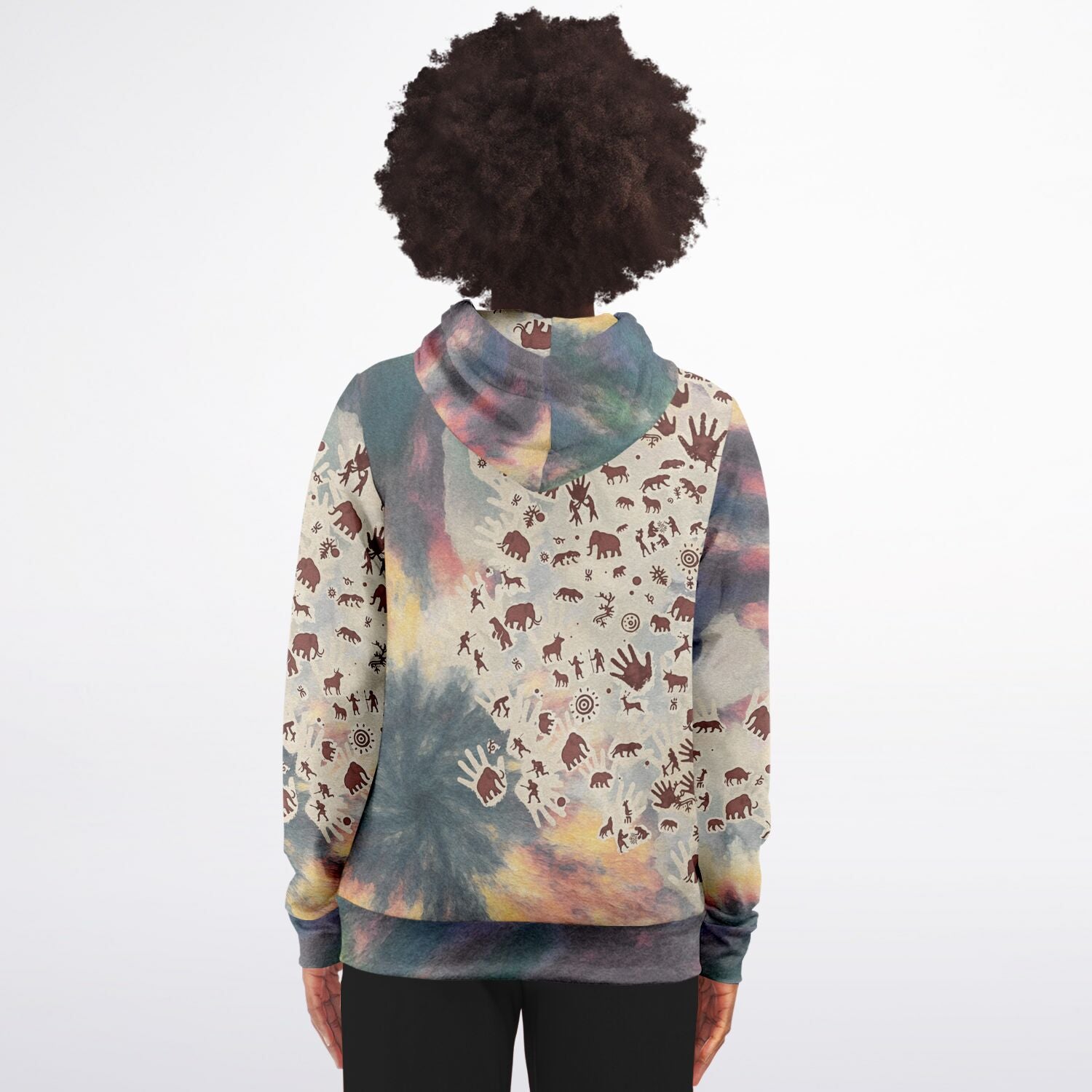 Tie Dye Cavepainting Ziphoodie