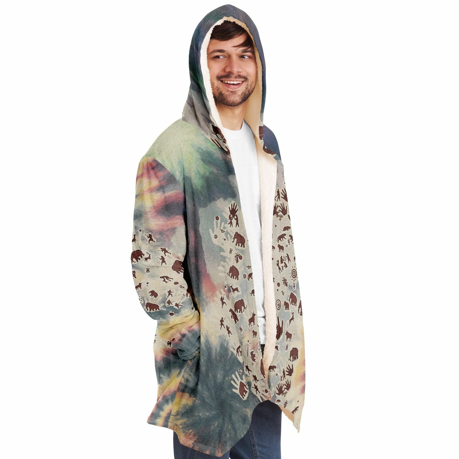 Tie Dye Cavepainting Cloak