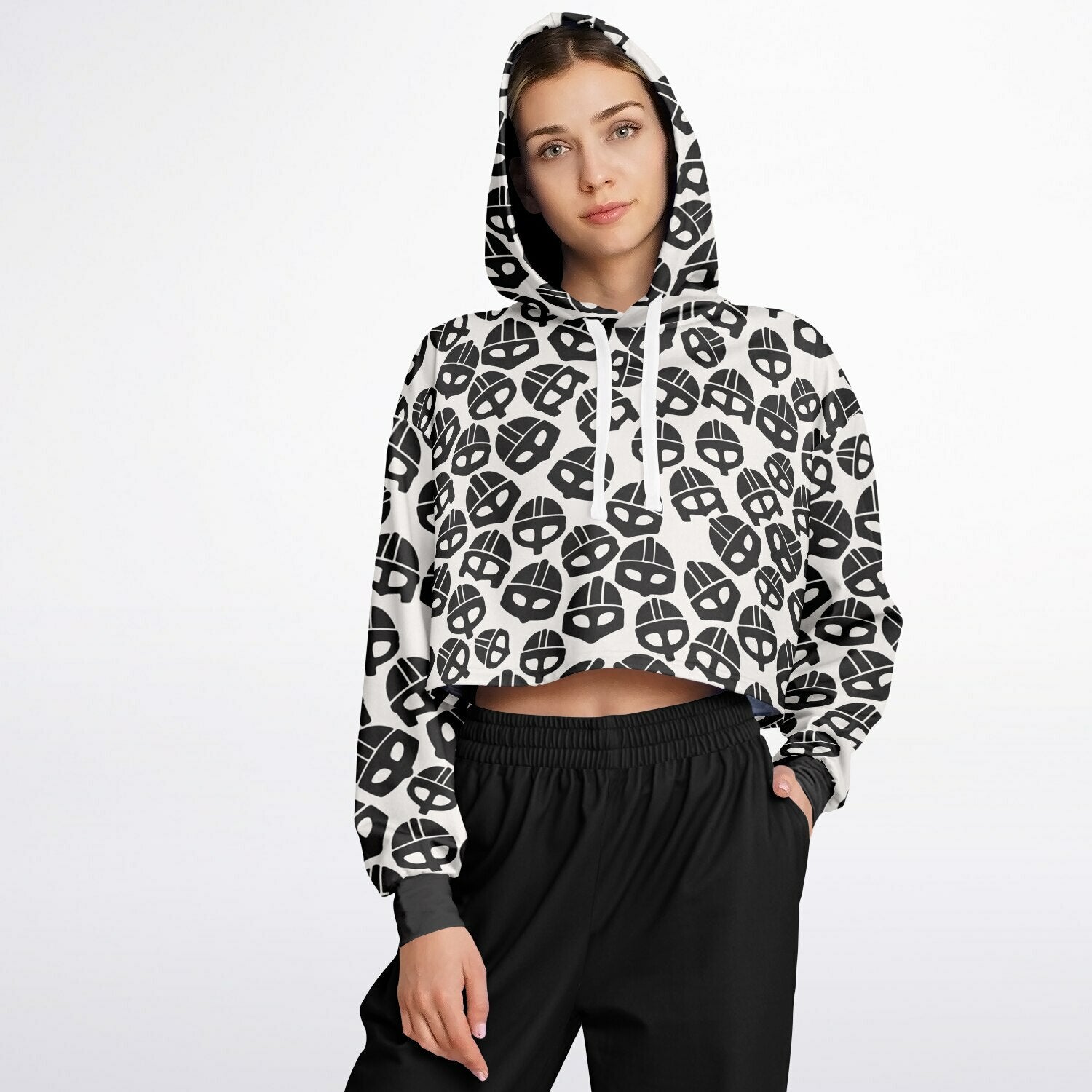 Valsgärde Viking Helmet Croptop Hoodie