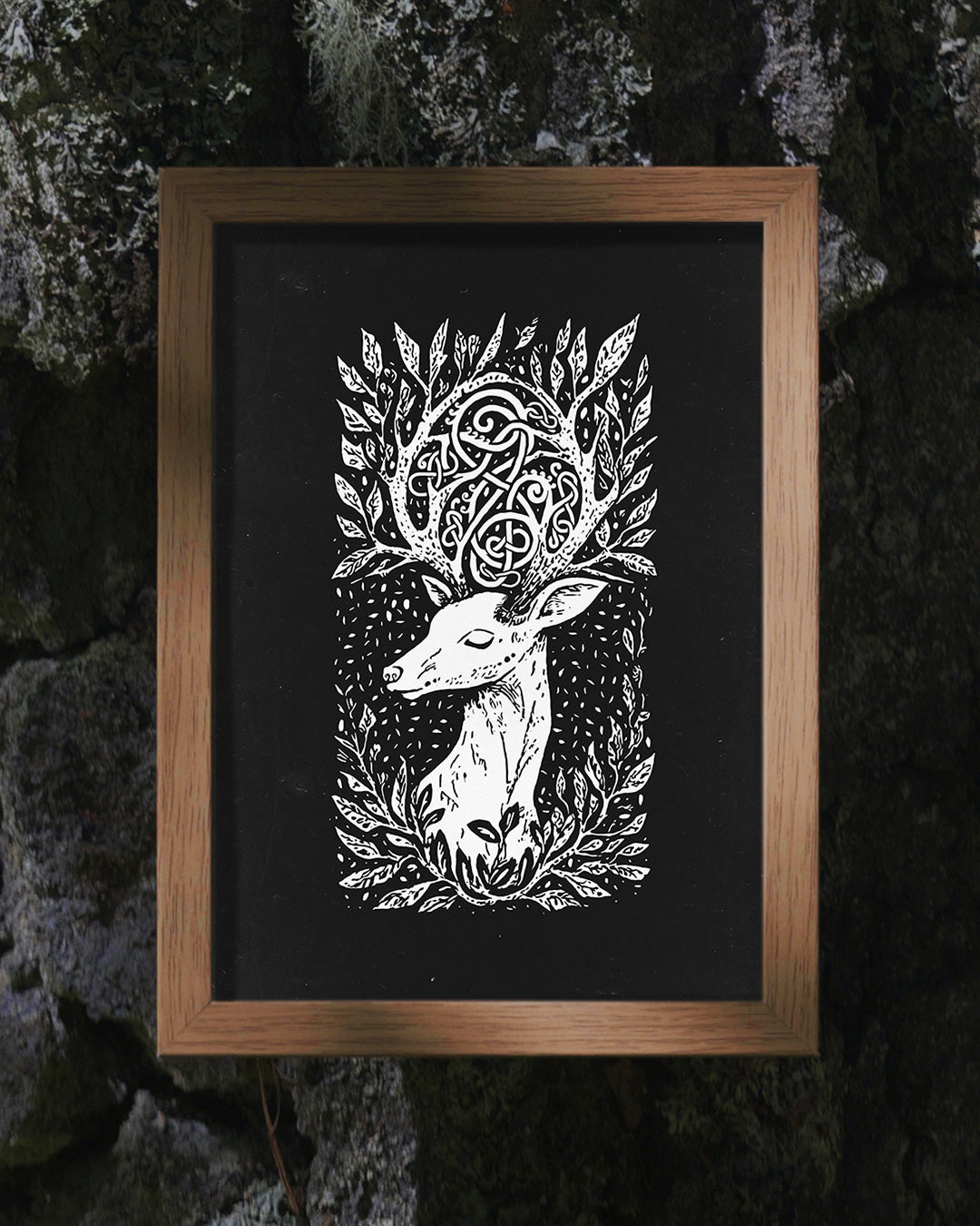 Eikthyrnir amongst the leaves Poster