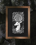 Eikthyrnir amongst the leaves Poster