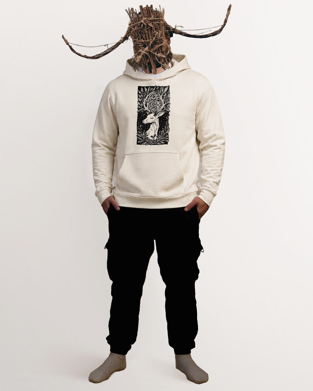 Eikthyrnir amongst the leaves Hoodie