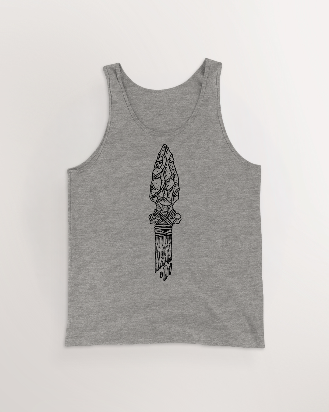 Fading Stone Age Flint Spear Tanktop