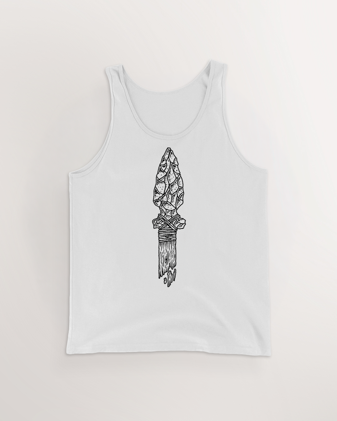 Fading Stone Age Flint Spear Tanktop