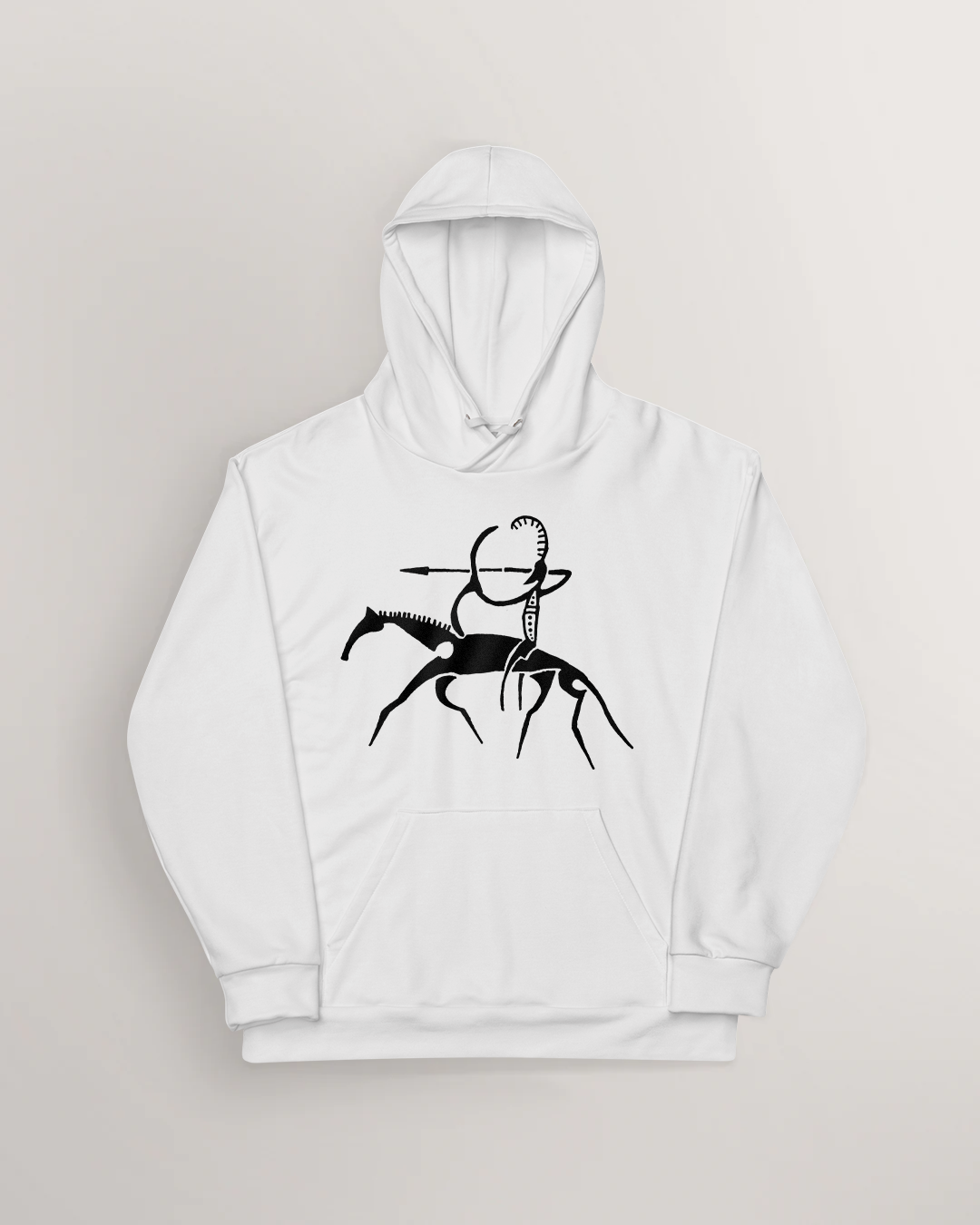 Horseback Archer Petroglyph Hoodie