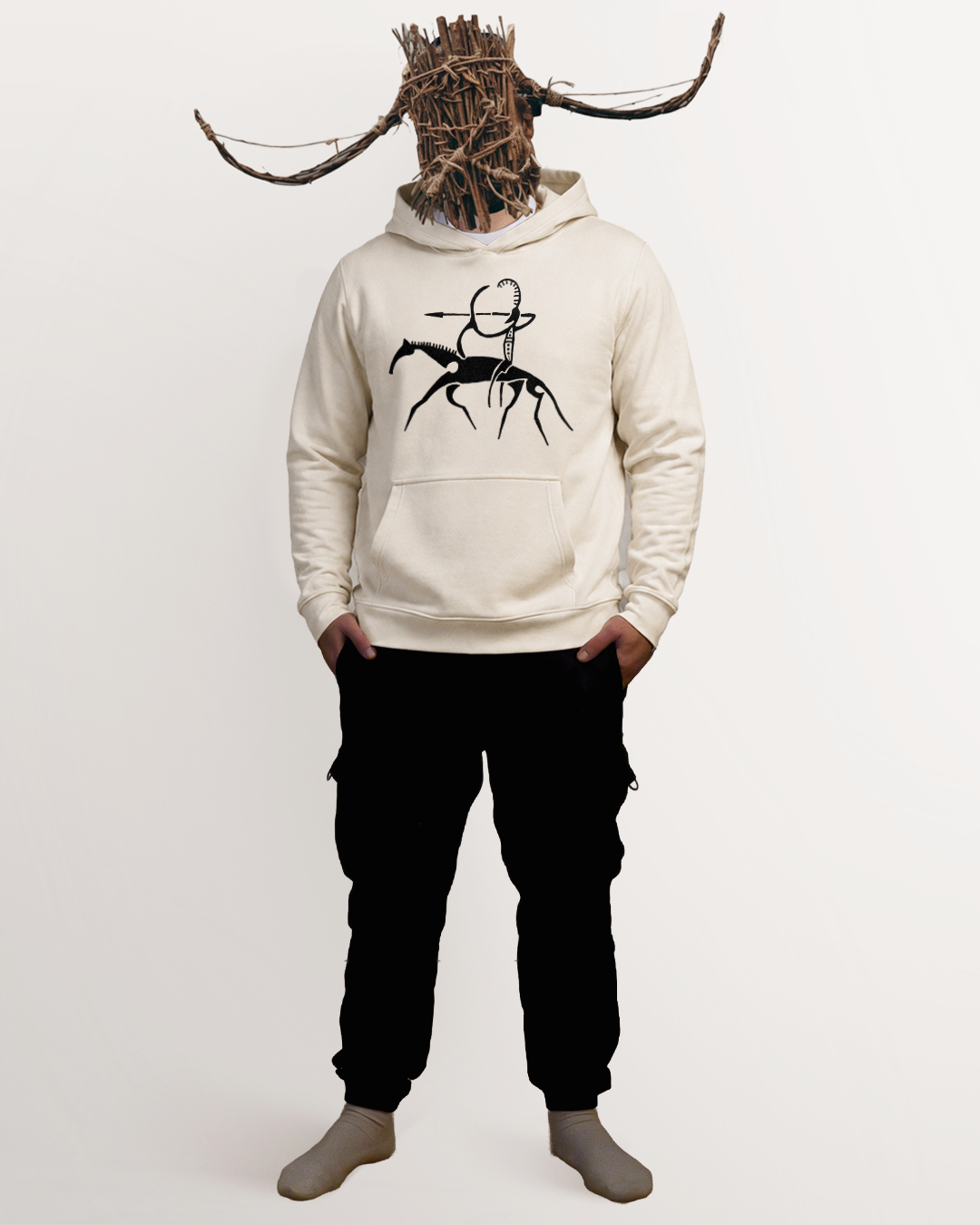 Horseback Archer Petroglyph Hoodie