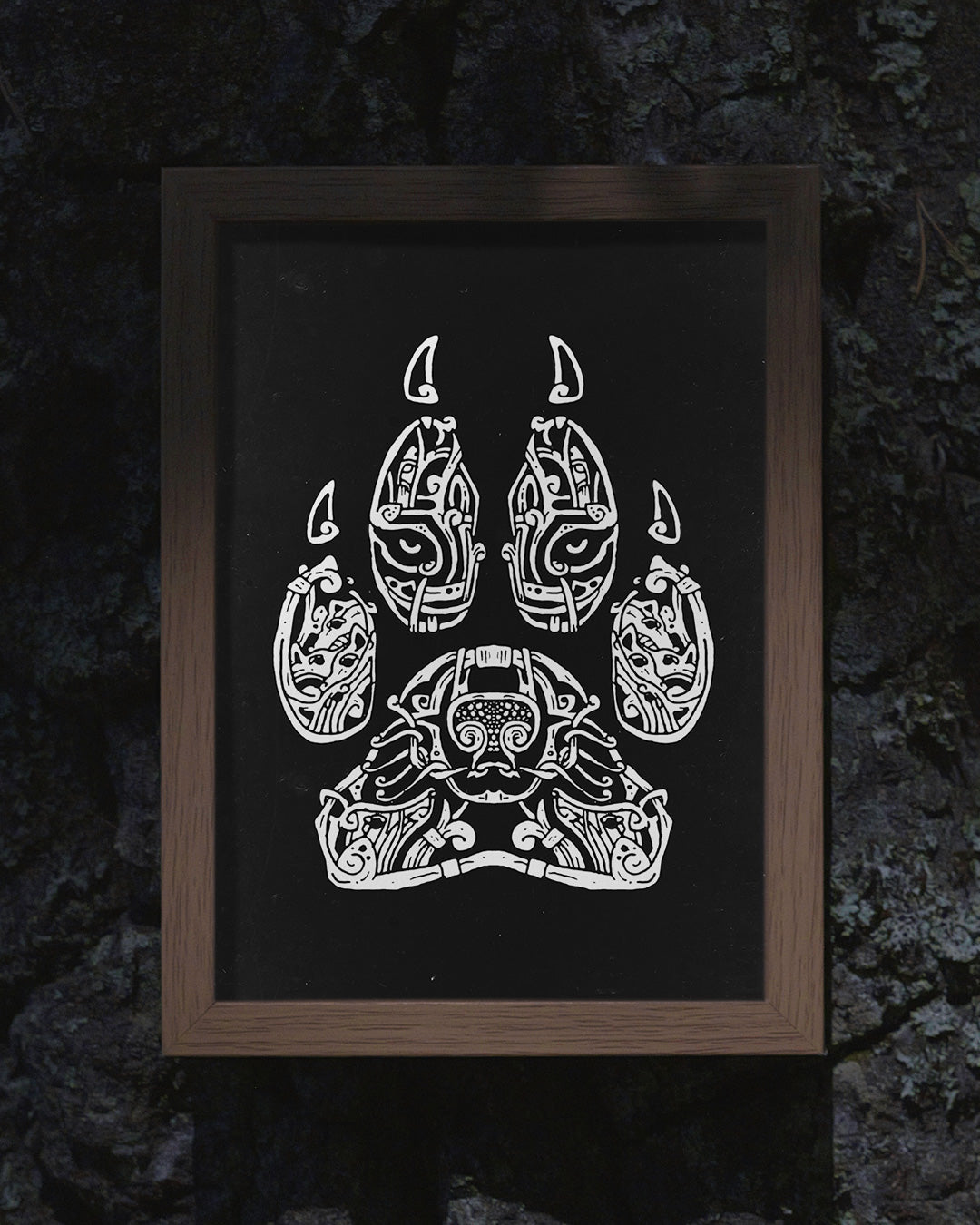 Knotwork Paw of the Wolf Poster