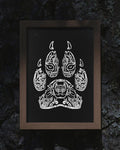 Knotwork Paw of the Wolf Poster