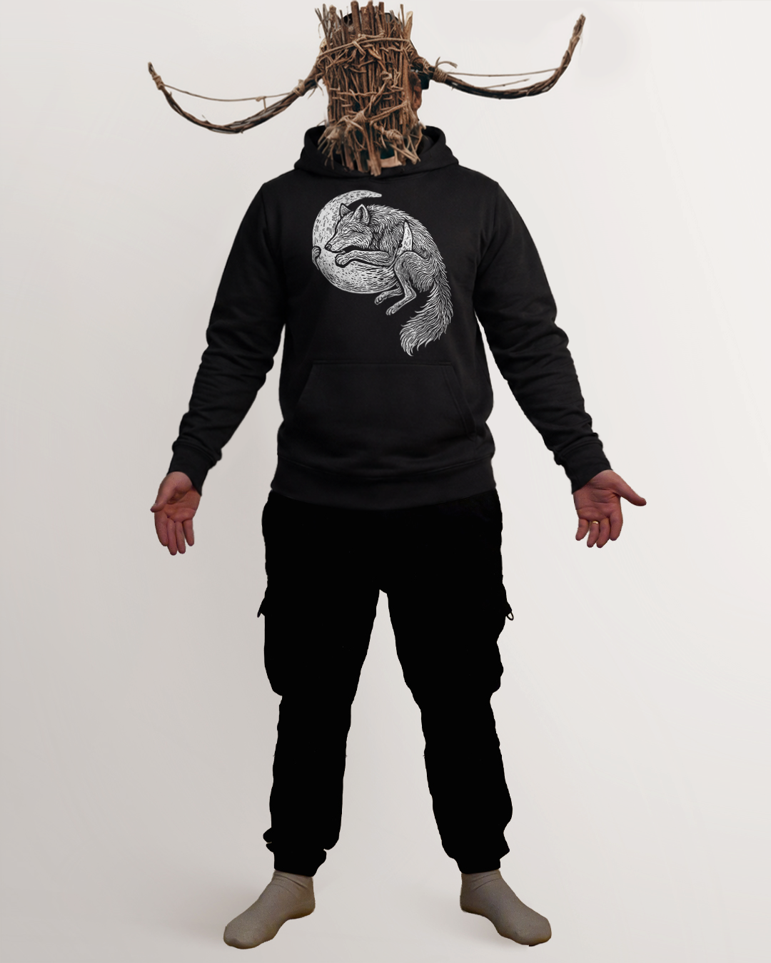 Skoll cuddling Mani Hoodie