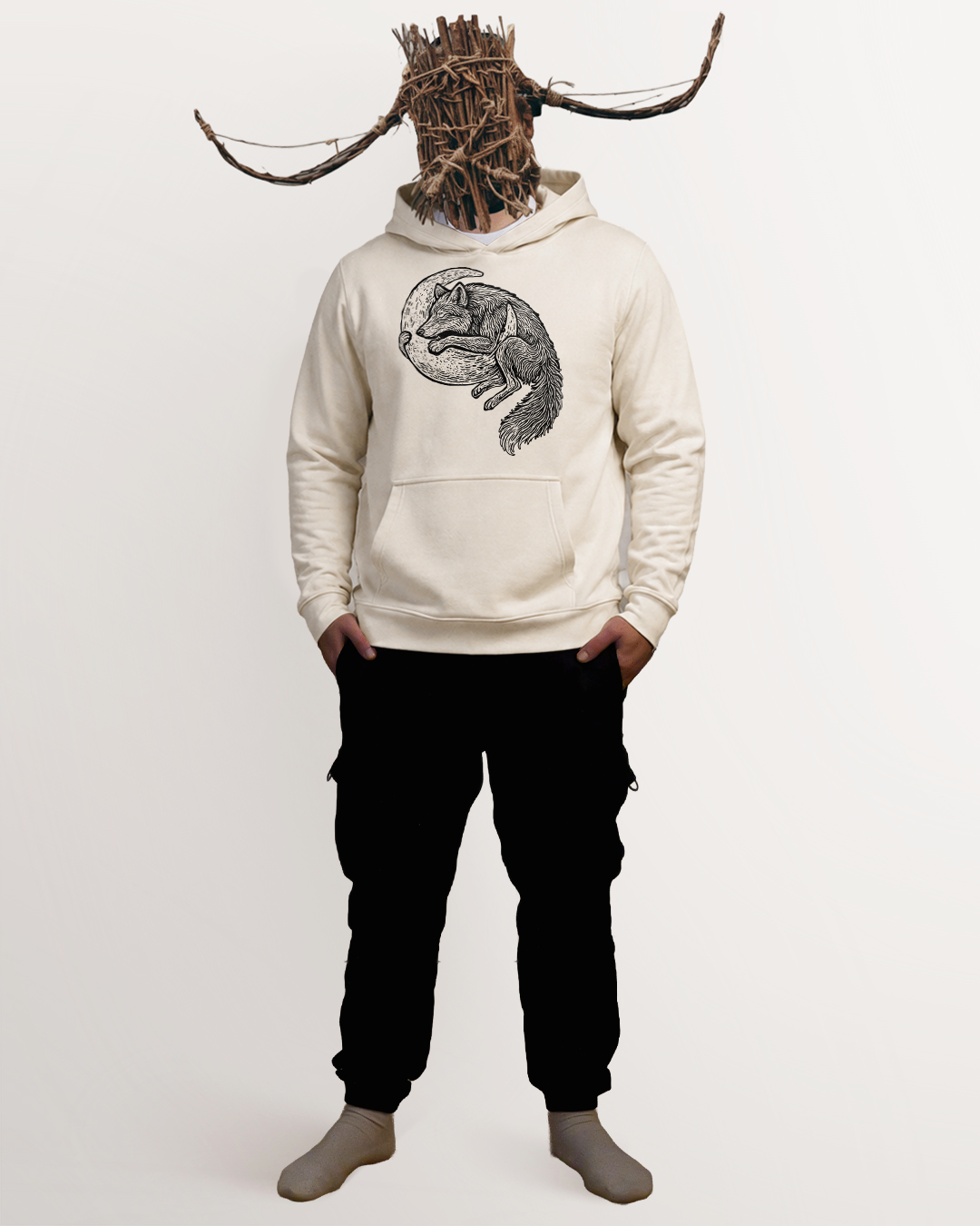 Skoll cuddling Mani Hoodie