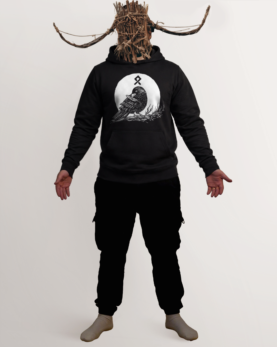 Muninn plucking feathers Hoodie