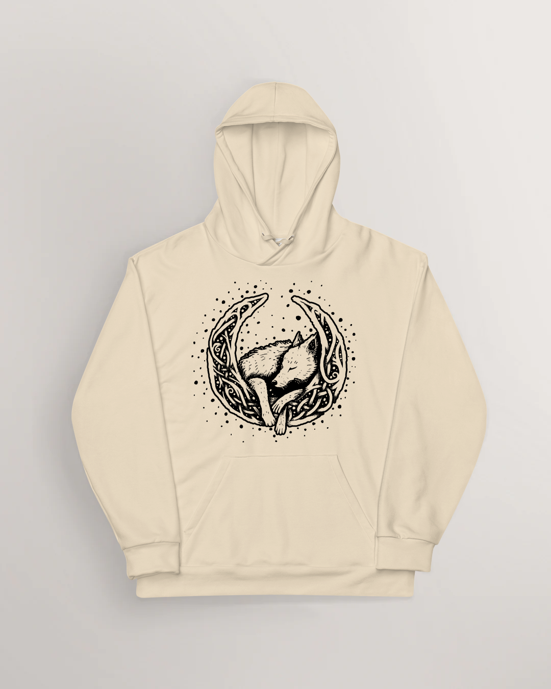 Knotwork of Mani and Sköll Hoodie