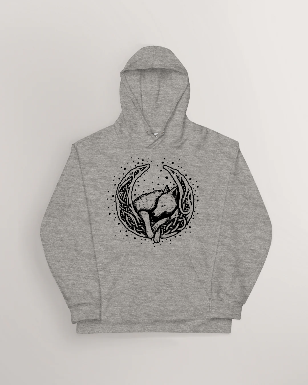Knotwork of Mani and Sköll Hoodie