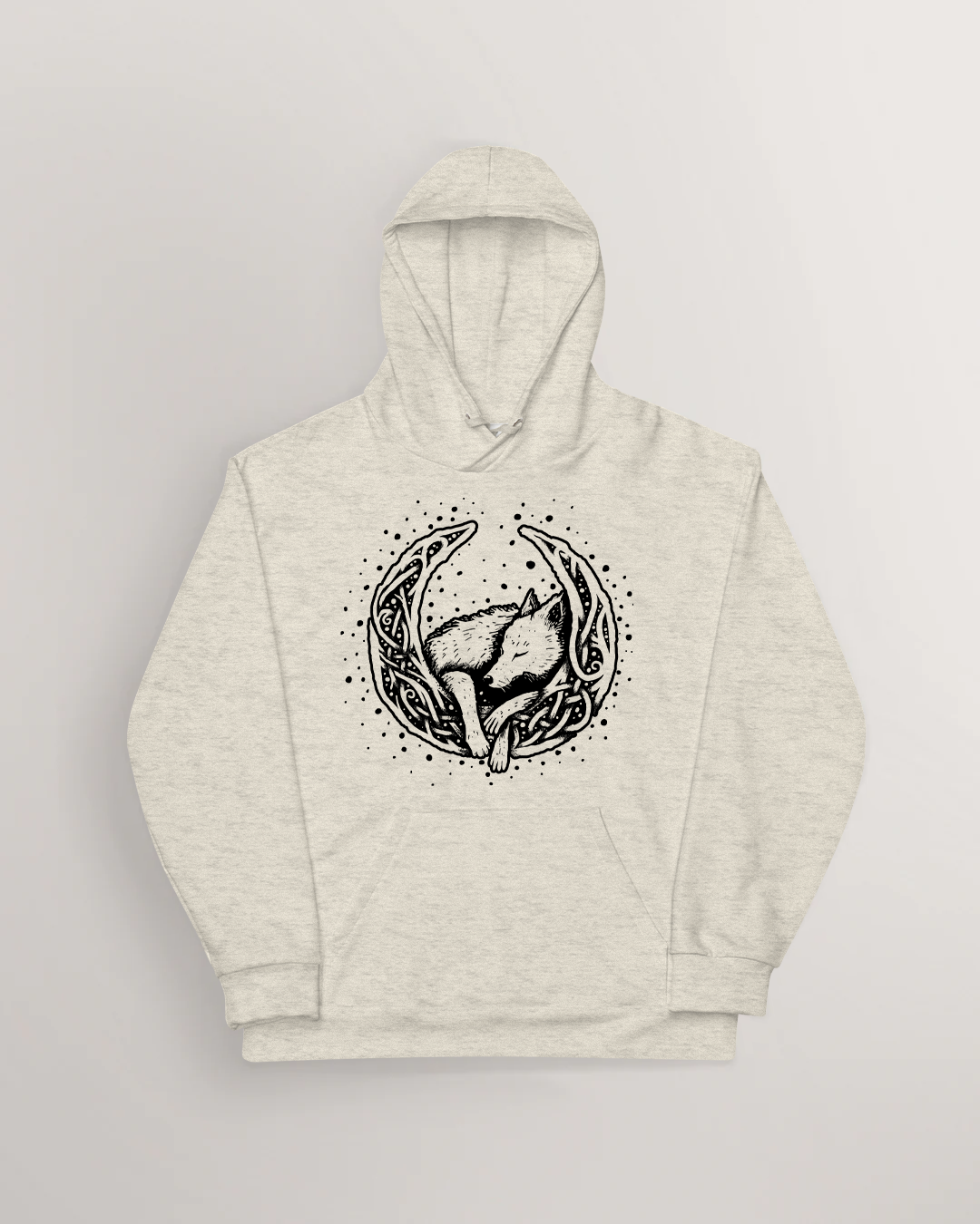 Knotwork of Mani and Sköll Hoodie