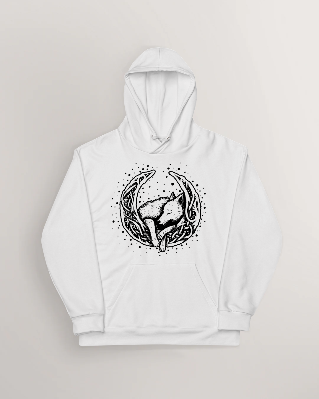Knotwork of Mani and Sköll Hoodie