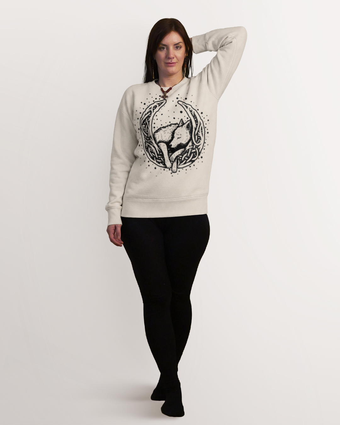 Knotwork of Mani and Sköll Sweatshirt
