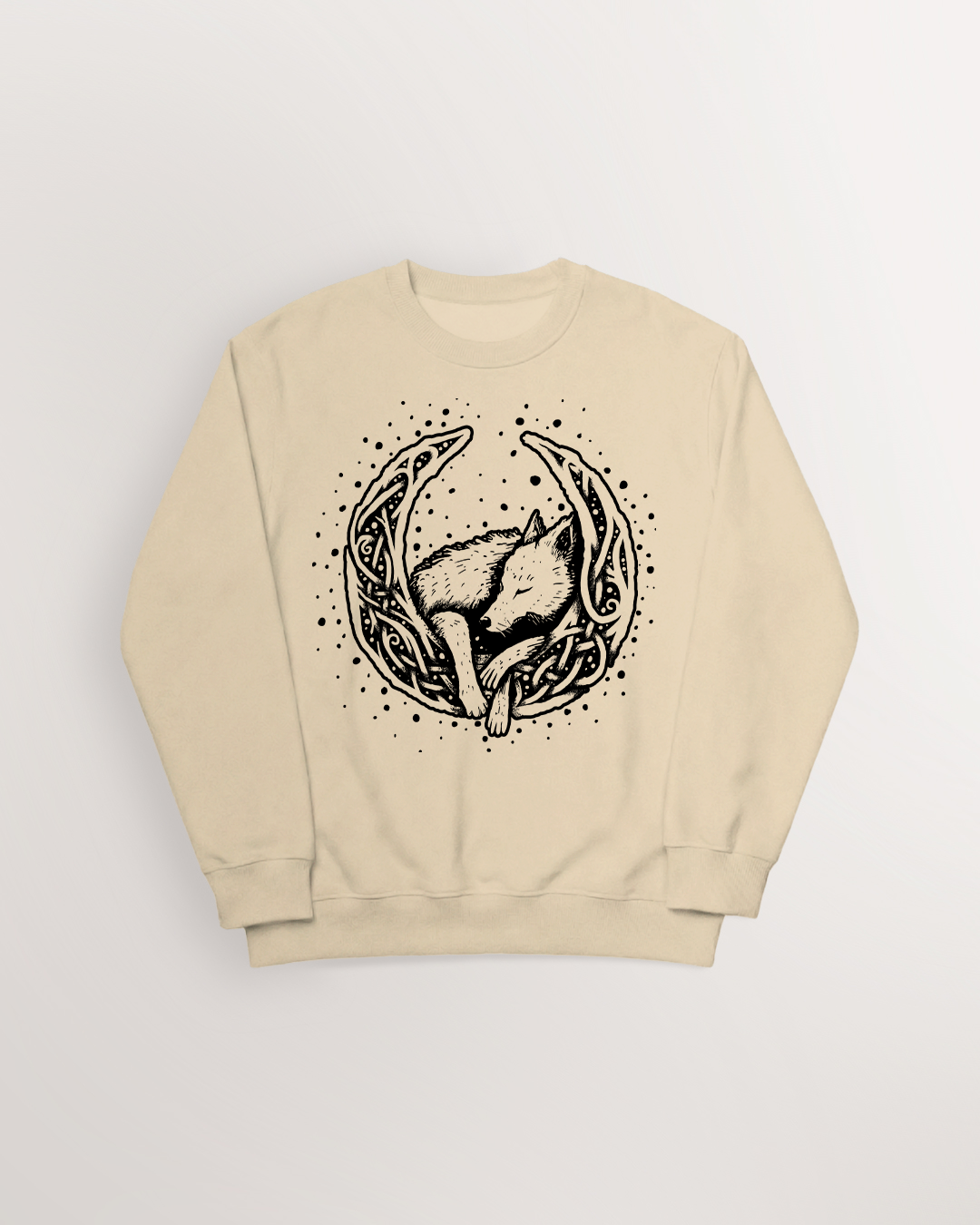 Knotwork of Mani and Sköll Sweatshirt