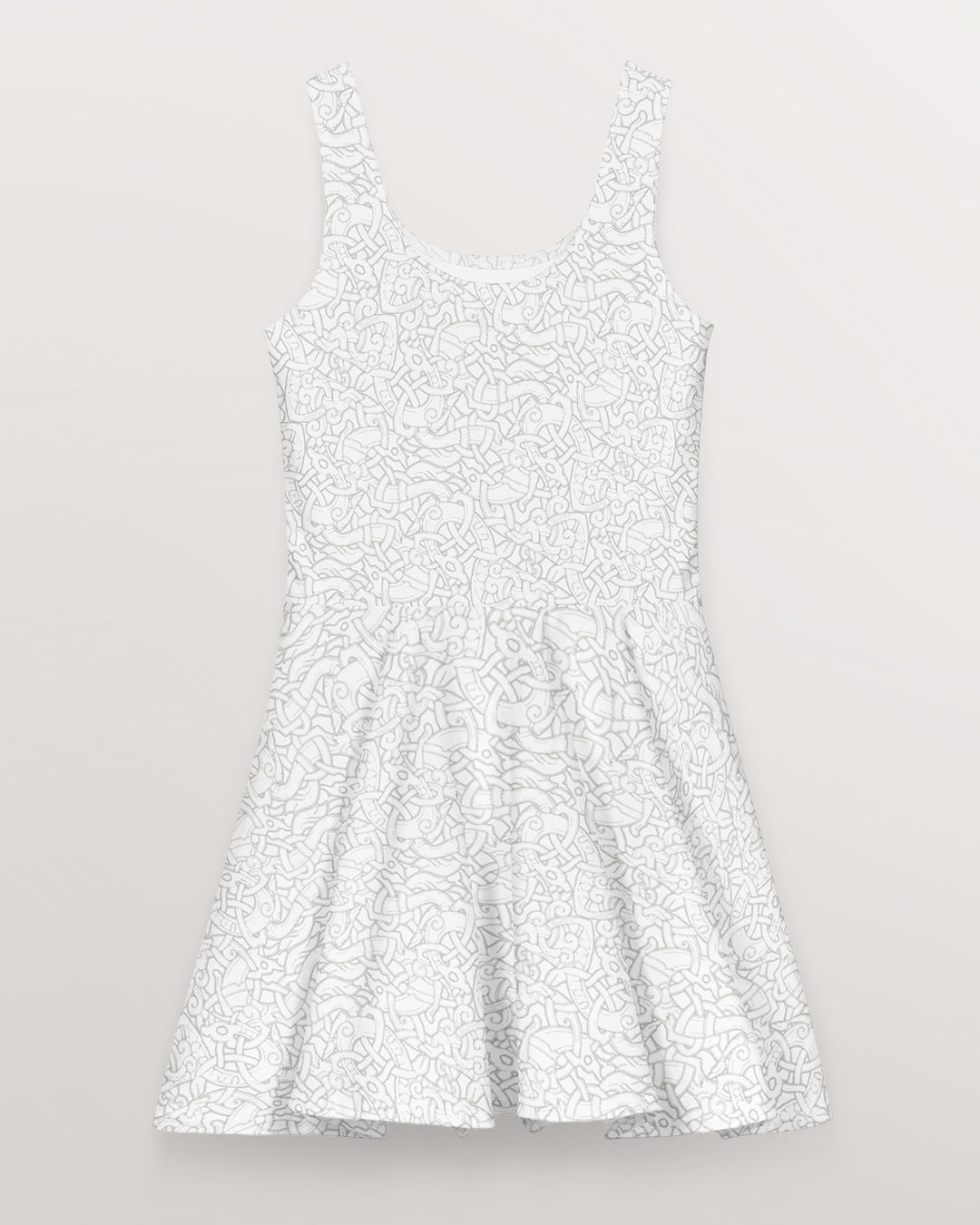 White Jelling Skater Dress