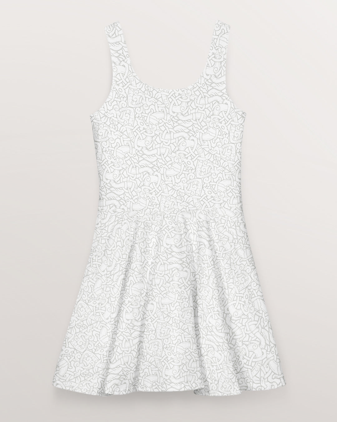 White Jelling Skater Dress