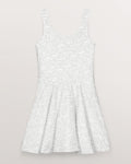 White Jelling Skater Dress