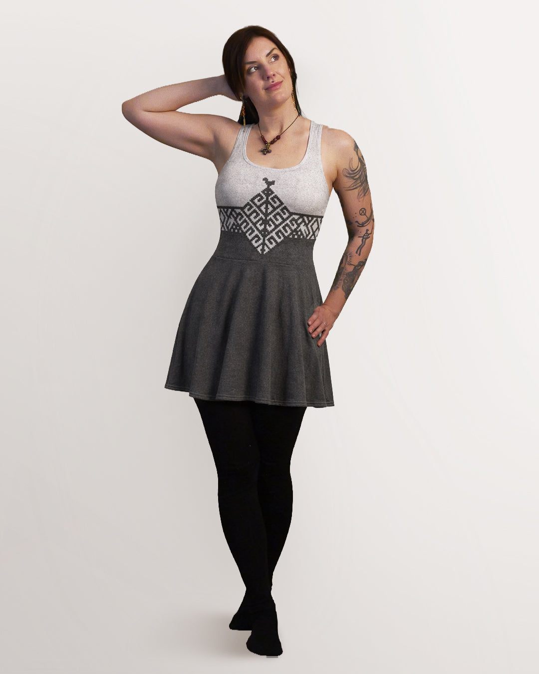 Folk Yggdrasil Skater Dress